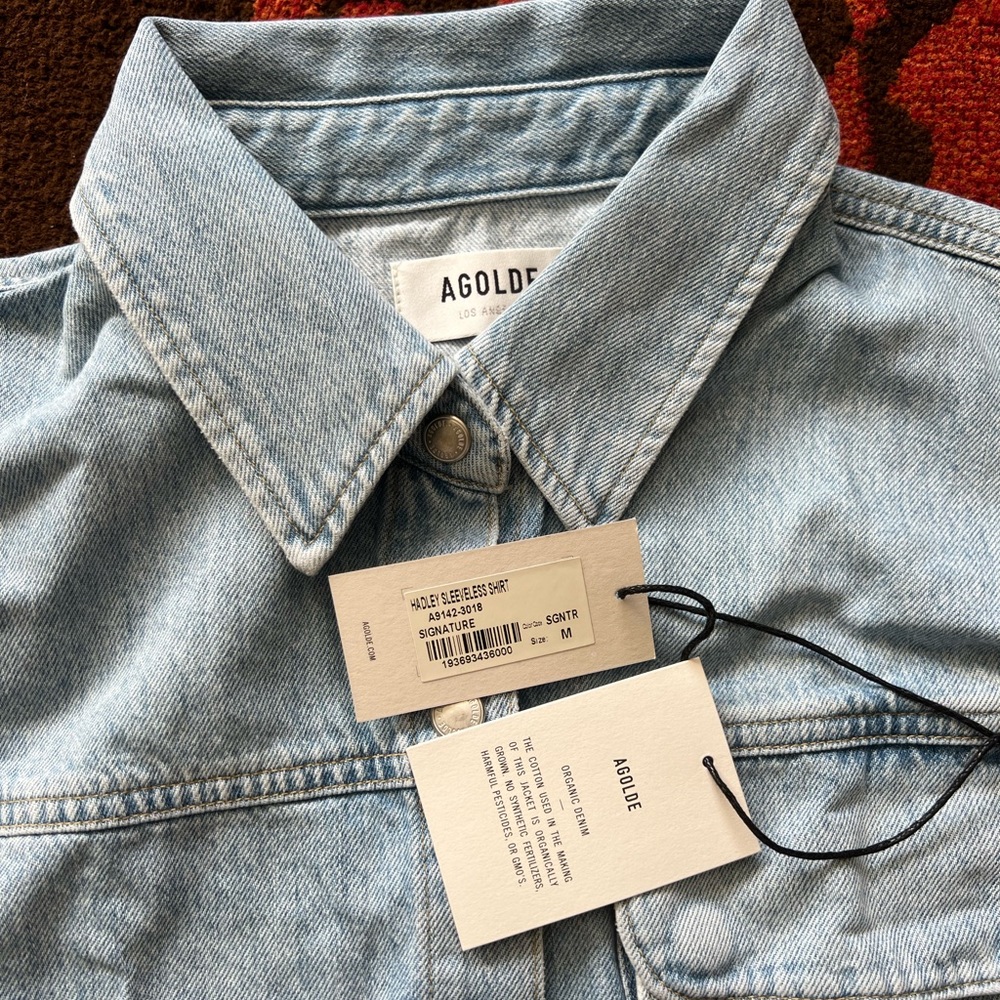 AGOLDE Vida Shirt (Medium) and Shorts (Size 29) Set